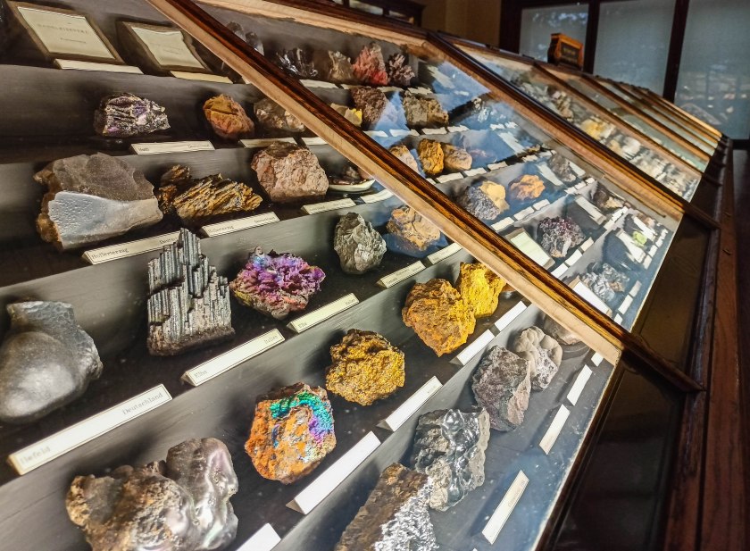 Niekończące się gabloty z kamieniami, skałami, kawałkami meteorytów pokazały jak bogaty i kolorowy jest skamieniały świat.