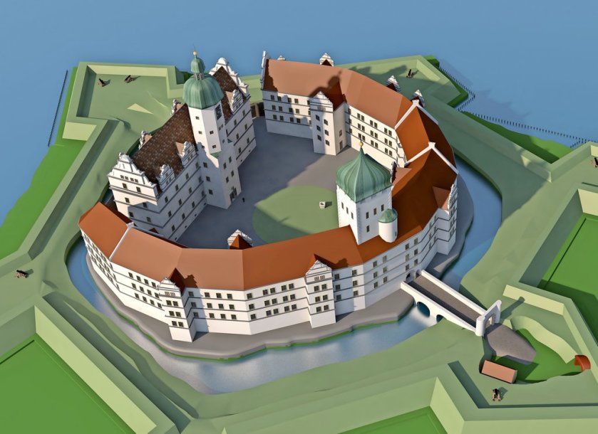 Wizualizacja zamku w Wolgast. Źródło: www.ostsee-zeitung.de